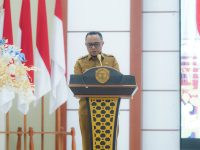 Ketua panitia pelaksanaan Orientasi PPPK Tahap II Tahun 2025 Arman Alting saat memberikan sambutan